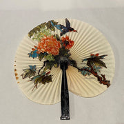 Vintage Chinese Paper and Metal Fan