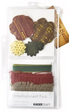 Kaisercraft Embellishment Pack Dear Santa