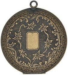 Blue Moon Orient Express Antique Brass Locket Pendant