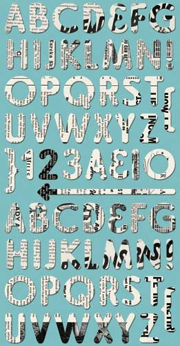 Cosmo Cricket Extra Extra Chipboard Alphabet