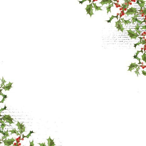 Christmas Holly Printed Acetate