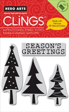 Hero Arts Clings Season's Greetings Stamps