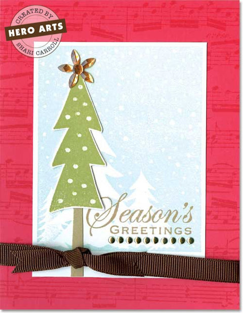 Hero Arts Clings Season's Greetings Stamps