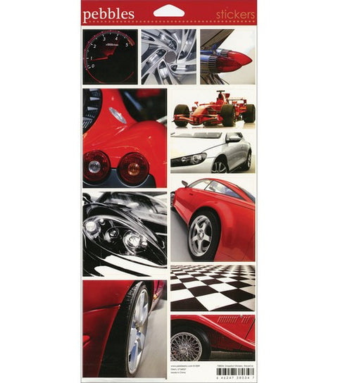 Pebbles Snapshots Stickers Race Car