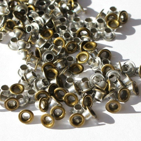 20 Brushed Gold Round Eyelets