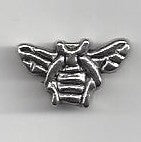 Silver Bee Bead Charm