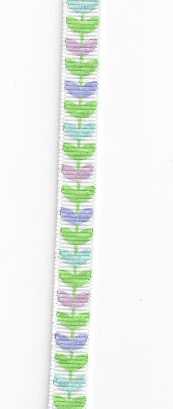 Spring Pastel Leaves Ribbon