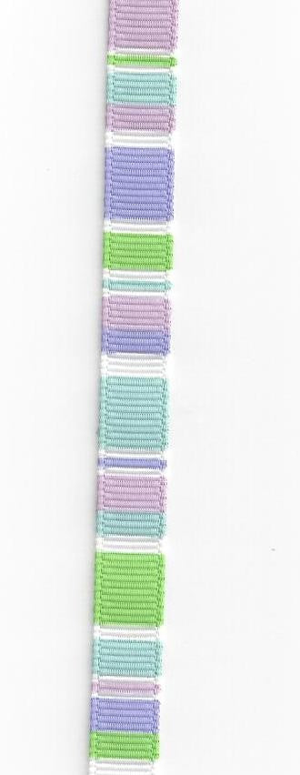 Spring Wide Pastel Stripe Ribbon