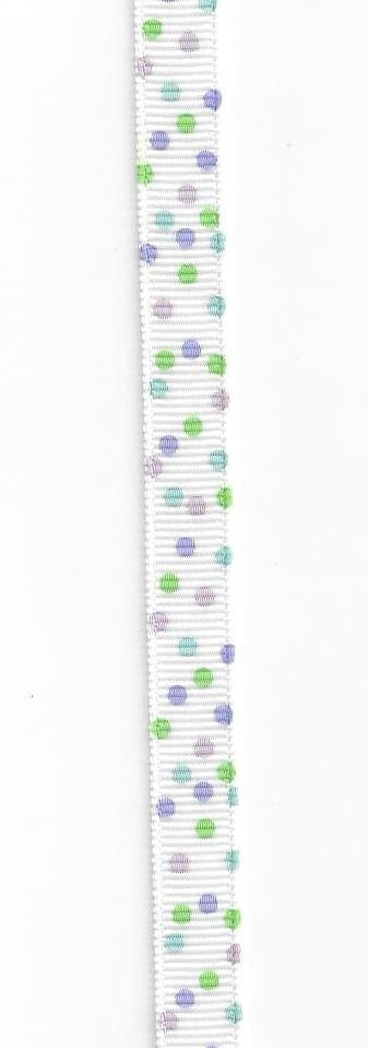 Spring Pastel Dots Scattered Ribbon