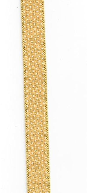 Tiny Dots Gold Satin Ribbon