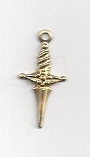 Gold Dagger Charm