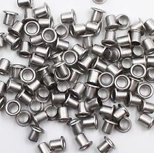 20 Silver Round 1/8 Eyelets