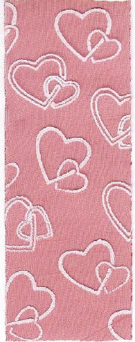 Love Heart Embossed Organza