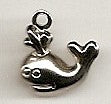 Silver Whale Charm