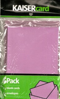 Metallic Mauve Card & Envelope 6 Pack