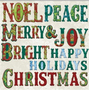 Melange Merry & Bright Chipboard Phrases