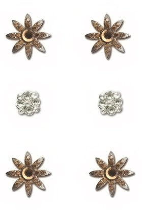 Marah Johnson Amber Rhinestone Floral Brads