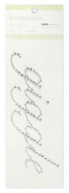 Rhinestone Word Silver Giggle