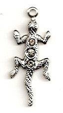 Silver Lizard Charm