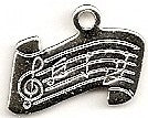 Silver Sheet Music Charm