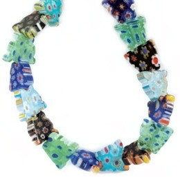 Millefiori Butterfly Beads Blues