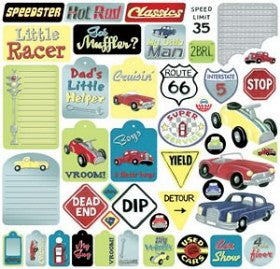 Renae's House Devan's Garage 12x12 Sticker Sheet