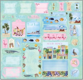 Barb Tourtillotte Florida 12x12 Sticker Sheet