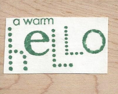 A Warm Hello Stamp