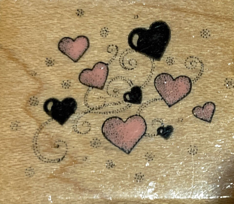 Hero Arts Heart Swirls Rubber Stamp