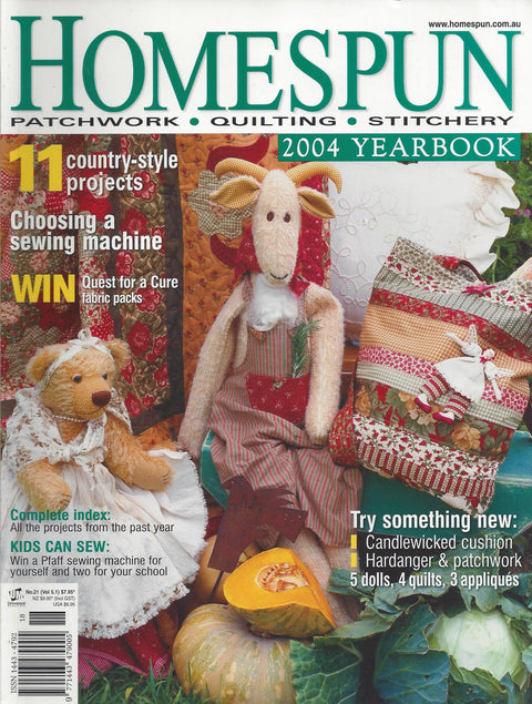 Australian Homespun Patchwork, Quilting, Stitchery No 21