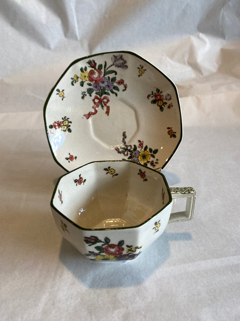 Royal Doulton Old Leeds Sprays Cup and Saucer