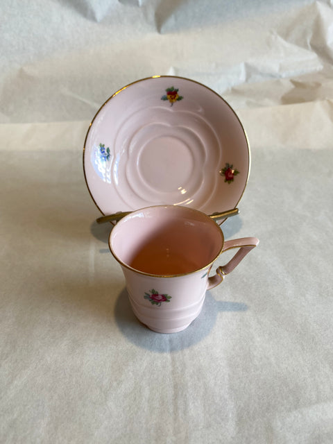 Epiag Czechoslovakia Pastel Pink Demitasse Set