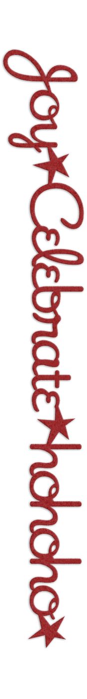 Creative Cafe Christmas Red Felt Border Words