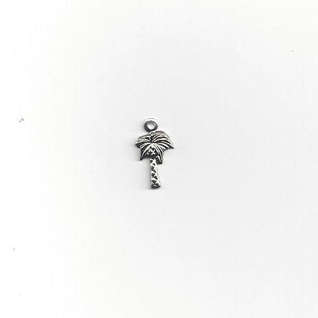 Palm Tree Silver Charm