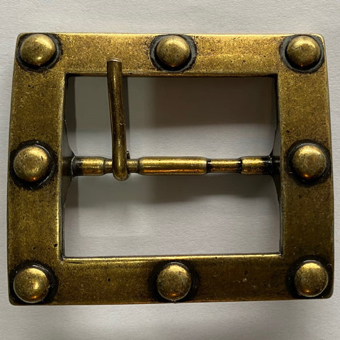 Large Brass Studded Buckle