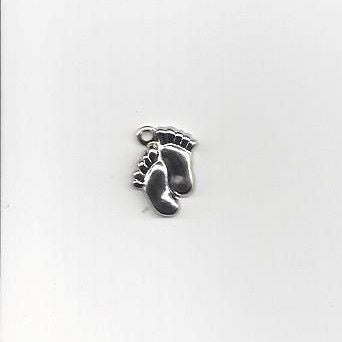 Baby Feet Silver Charm