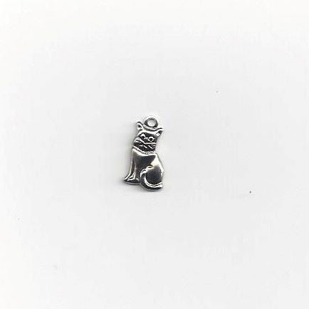 Cat Silver Charm