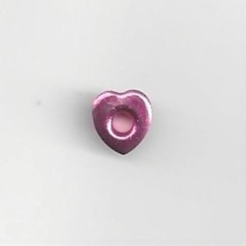 10 Pink Fat Heart Eyelets