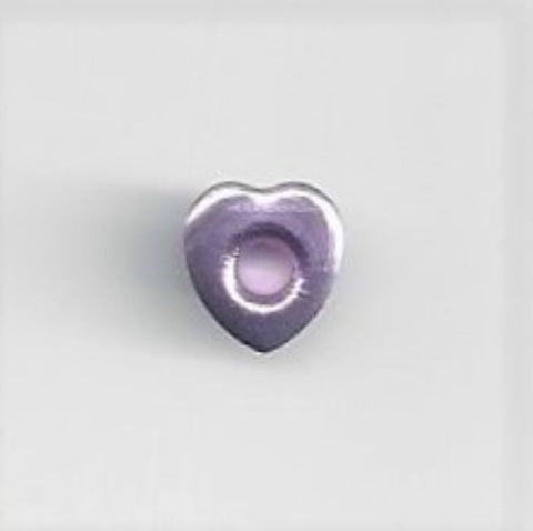 10 Lavender Fat Heart Eyelets