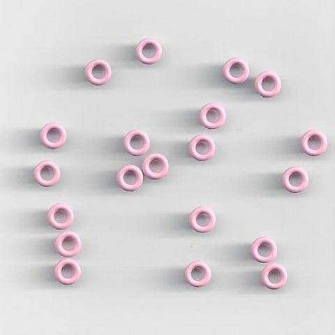 20 Round Pink Eyelets