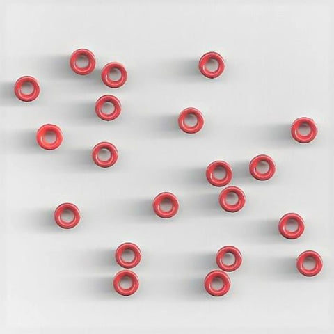 Round Red Eyelets