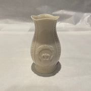 Belleek Cream Vase with Claddagh