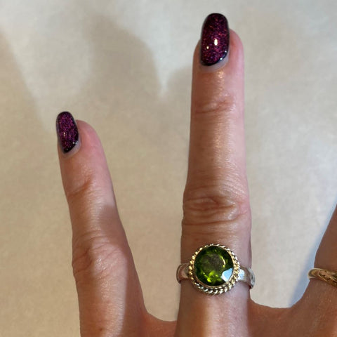 Sterling Silver Peridot Ring