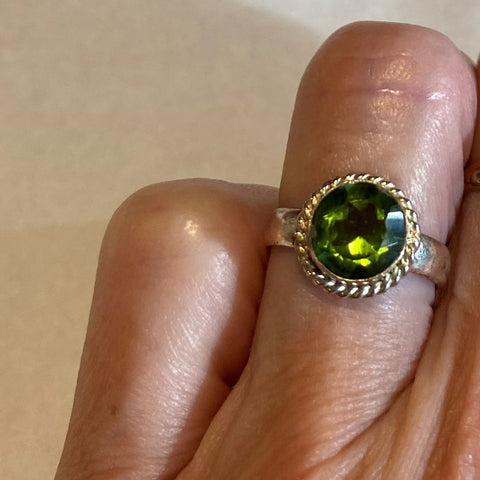 Sterling Silver Peridot Ring