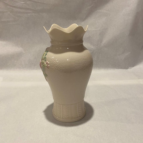 Belleek Large Rose and Clover Vase