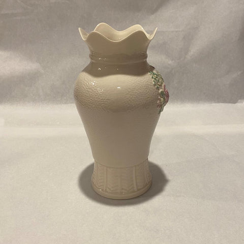 Belleek Large Rose and Clover Vase