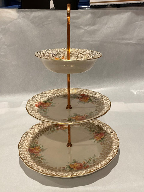 Royal Staffordshire Three-Tiered Chintz Cake Stand