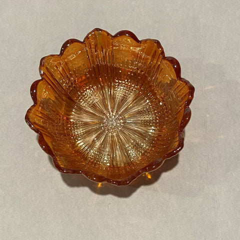 Carnival Glass Scalloped Dish