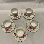 Royal Crown Derby Posies 5 Demitasse Cup and Saucer Sets