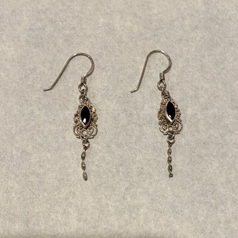 Onyx Sterling Silver Earrings